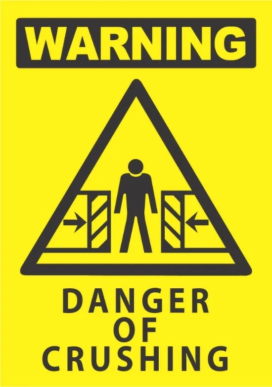 Warning Danger Of Crushing