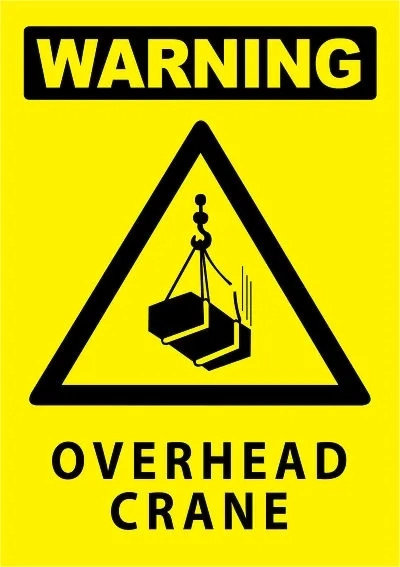 Warning Overhead Crane
