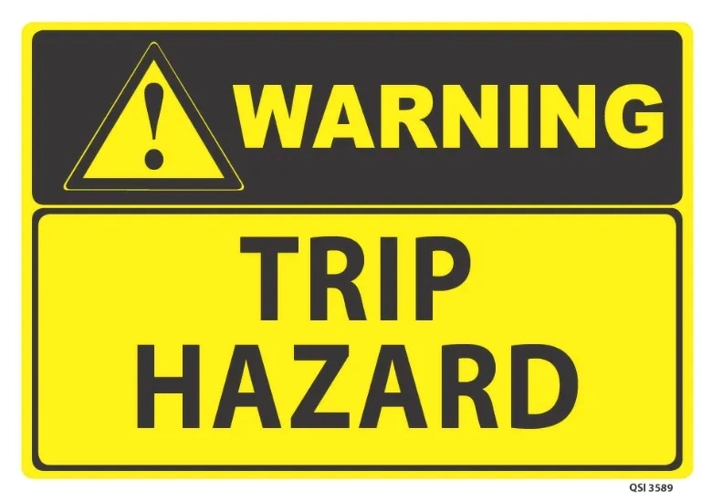 Warning Trip Hazard