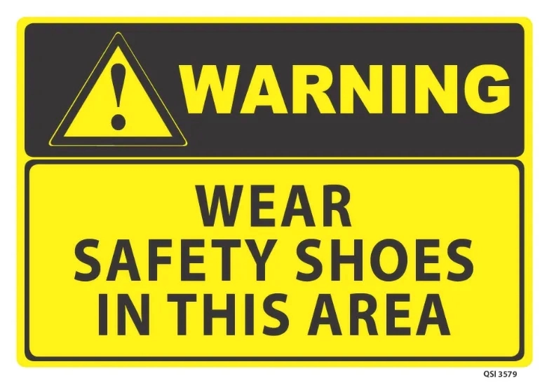 Warning Wear Safety Shoes
